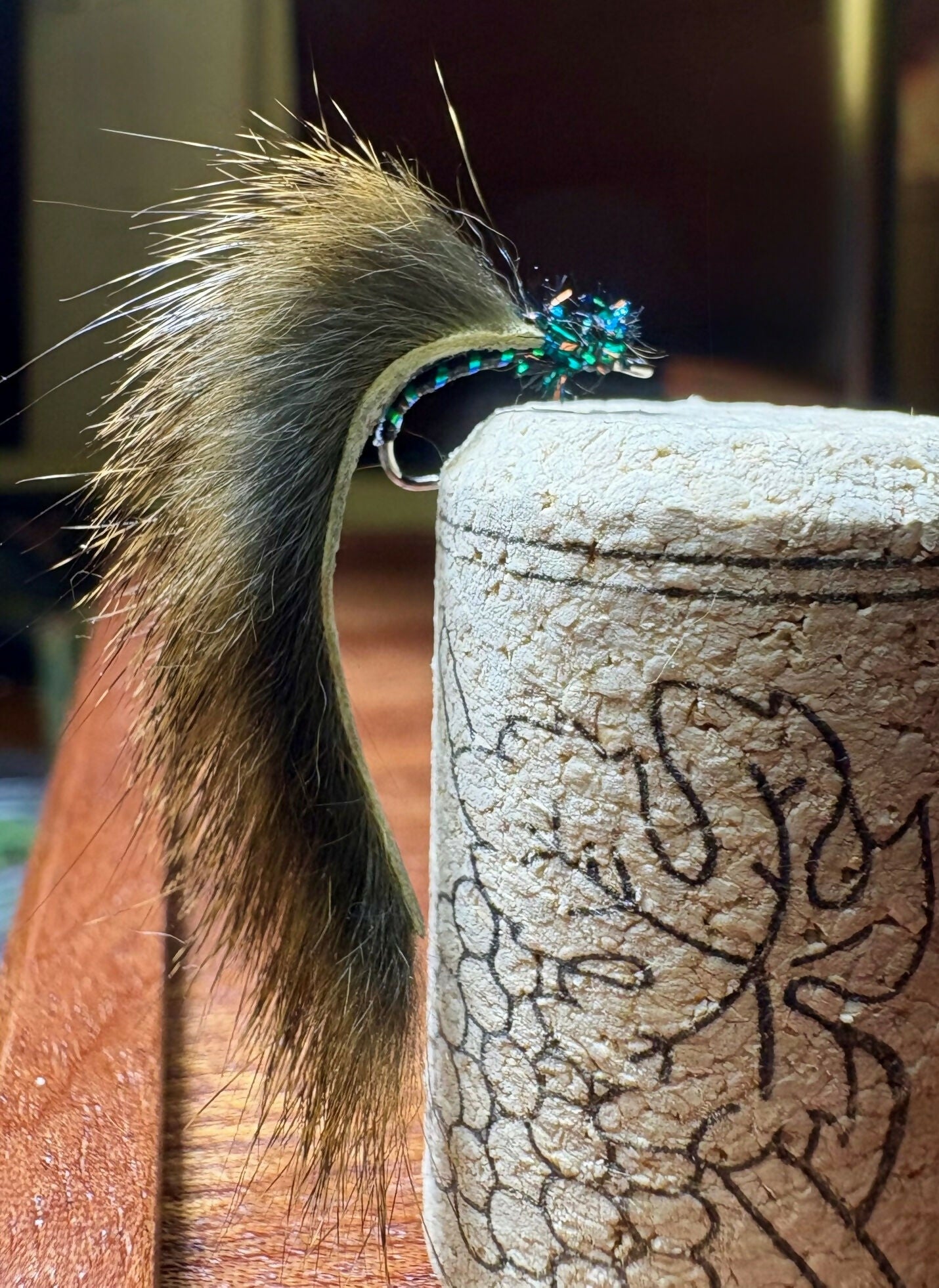 Burnt French Fry mini leech Sculpin Olive