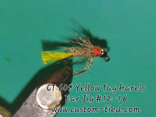 CT 60d Yellow Tag Hares Ear Jig