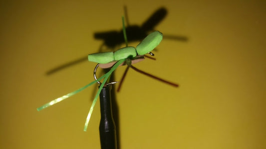 Chartreuse and Brown Foam Spider